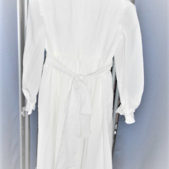 Vintage COMMUNION DRESS Vintage Vail SILK Dress Girls Wedding Dress Bridesmaid - Picture 2 of 15